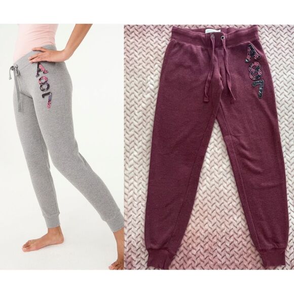 Aeropostale Burgundy Tropical A87 Jogger Sweatpants Womens Size XS - Picture 2 of 8